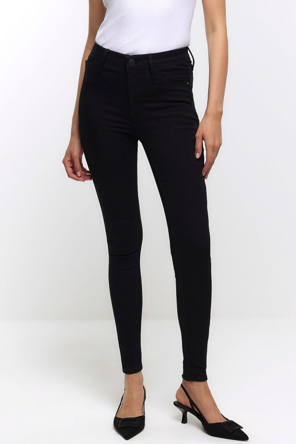 Black Mid Rise Skinny Bum Sculpt Jeans