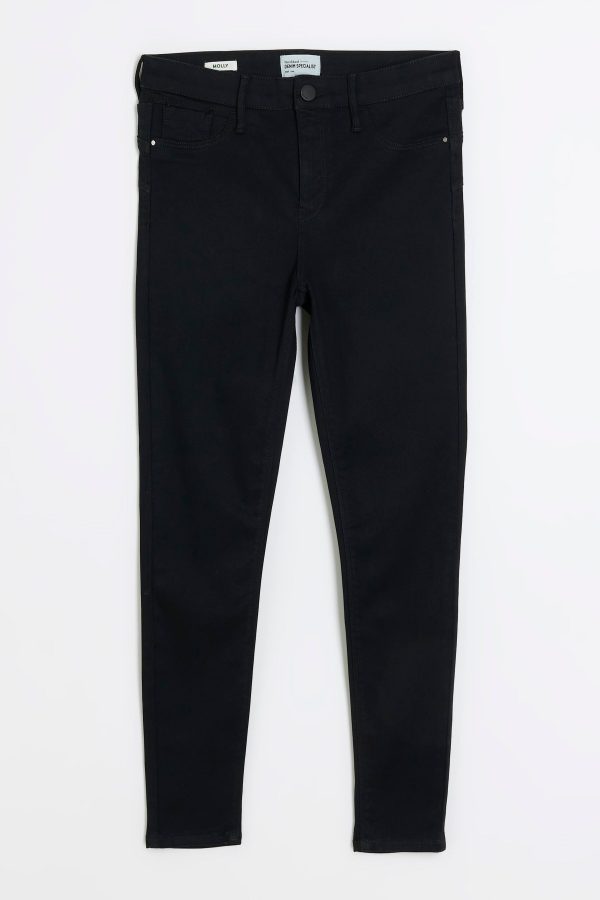 Black Mid Rise Skinny Bum Sculpt Jeans - Image 6