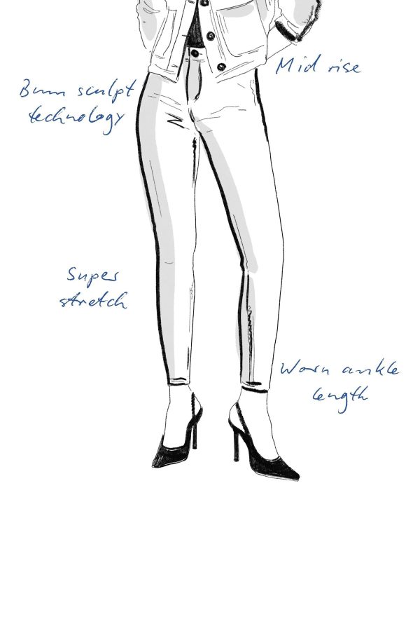 Black Mid Rise Skinny Bum Sculpt Jeans - Image 8