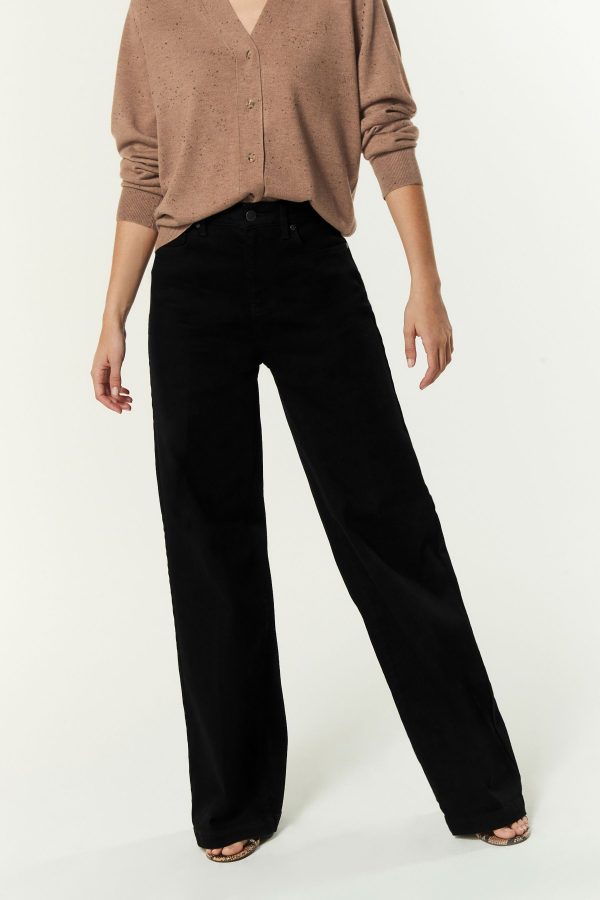 Black Wide Leg Jeans - Image 2