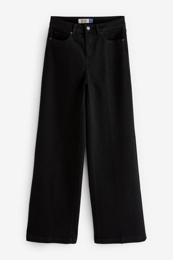 Black Wide Leg Jeans - Image 6