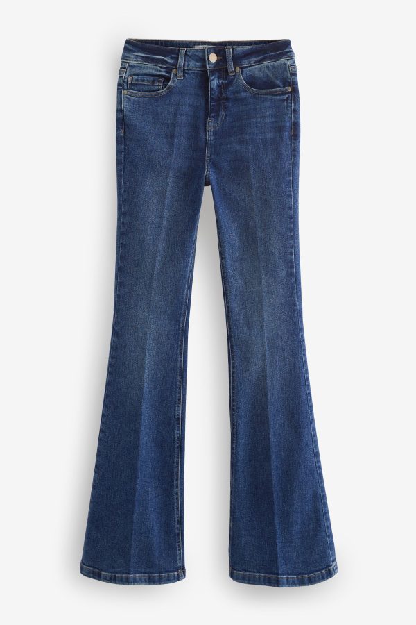 Dark Blue Supersoft Flare Jeans - Image 4