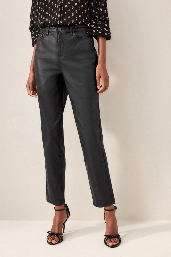 Black Coated Mom Jeans
