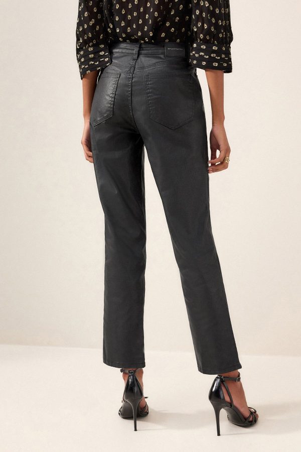 Black Coated Mom Jeans - Image 3