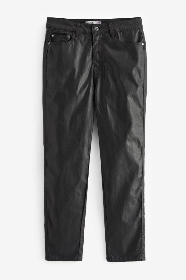 Black Coated Mom Jeans - Image 5
