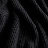 Black Button Up Crew Neck Short Sleeve Top With Linen - Image 7