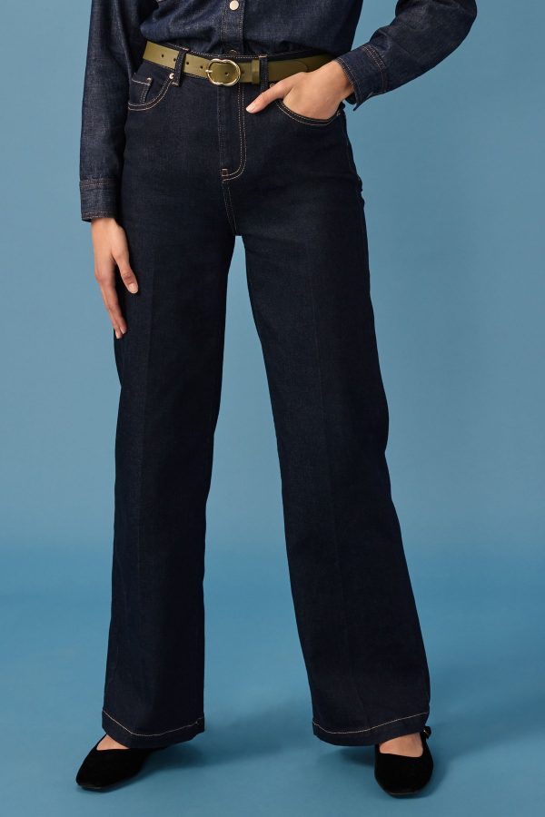 Blue Wide Leg Jeans - Image 2