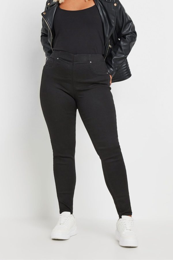 Black Stretch Pull On Jenny Jeggings - Image 4