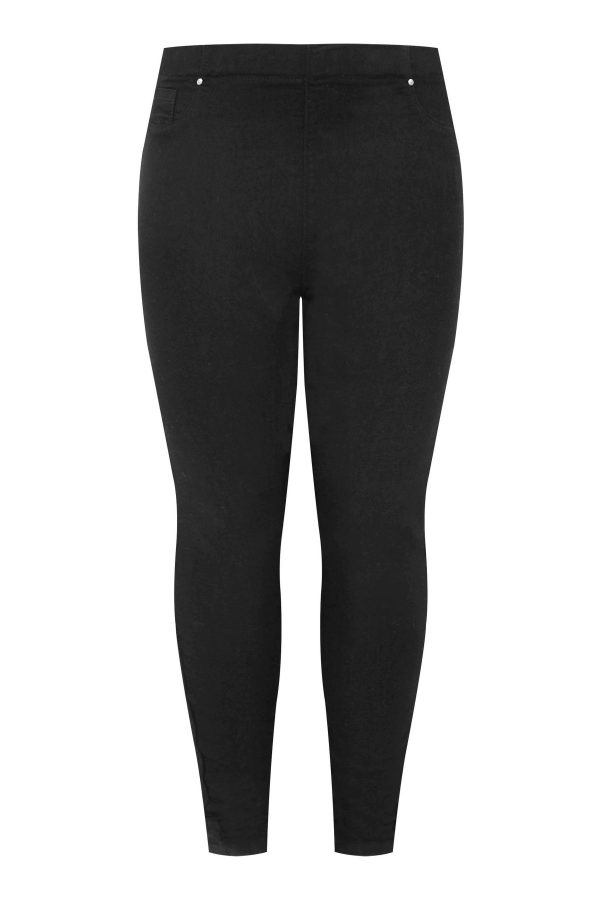 Black Stretch Pull On Jenny Jeggings - Image 5