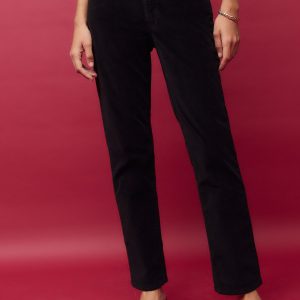 Black Velvet Straight Jeans
