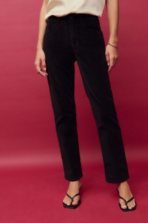 Black Velvet Straight Jeans
