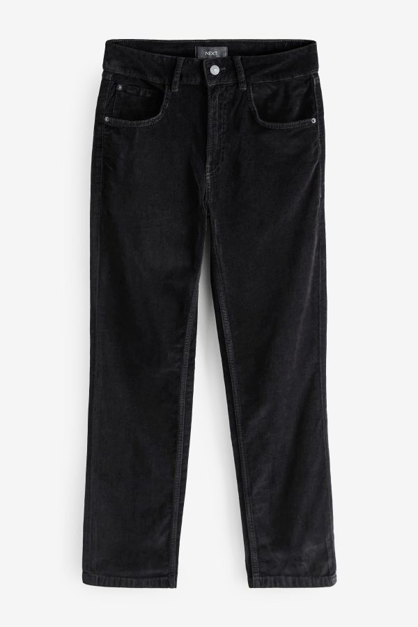 Black Velvet Straight Jeans - Image 5