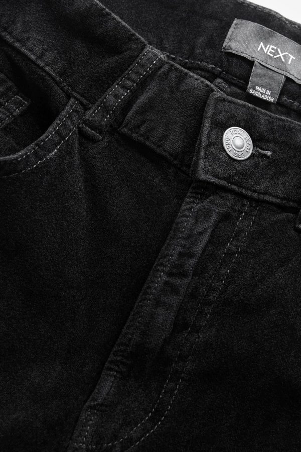 Black Velvet Straight Jeans - Image 6