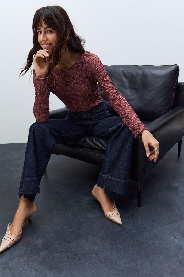 Patch Pocket Wide Leg Jeans - Image 2