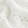 White Short Sleeve Crochet Crew Neck T-Shirt - Image 6