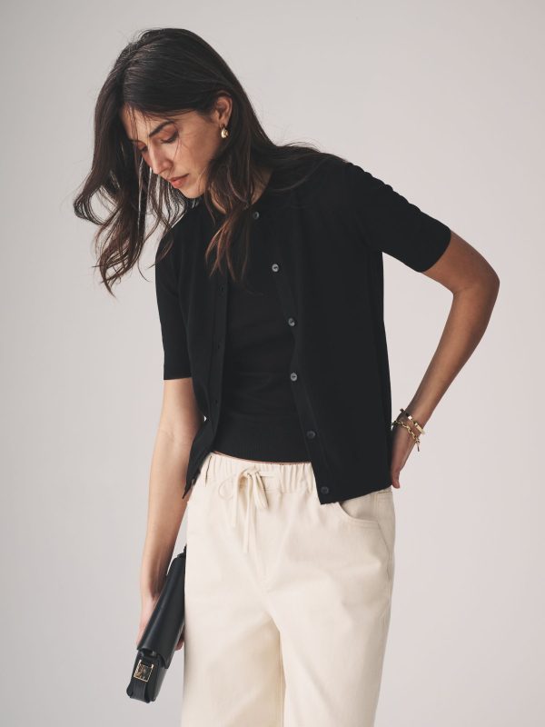 The Set Black 2 Piece Vest & Cardigan Set - Image 4