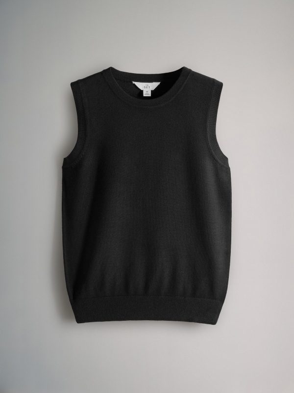 The Set Black 2 Piece Vest & Cardigan Set - Image 9