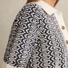 Blue/ Jem Zig-Zag Knit Polo Shirt - Image 4