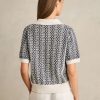 Blue/ Jem Zig-Zag Knit Polo Shirt - Image 5
