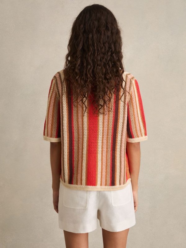 Coral Candy Striped Knit Shirt - Image 4