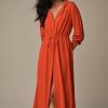 Red Midaxi Shirt Dress - Image 2