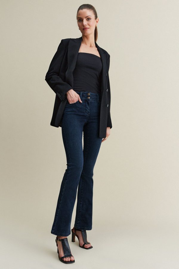 Blue Slim Lift And Shape Bootcut Jeans