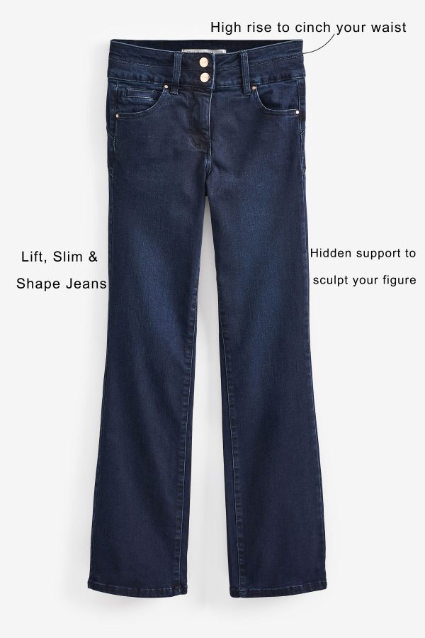 Blue Slim Lift And Shape Bootcut Jeans - Image 6